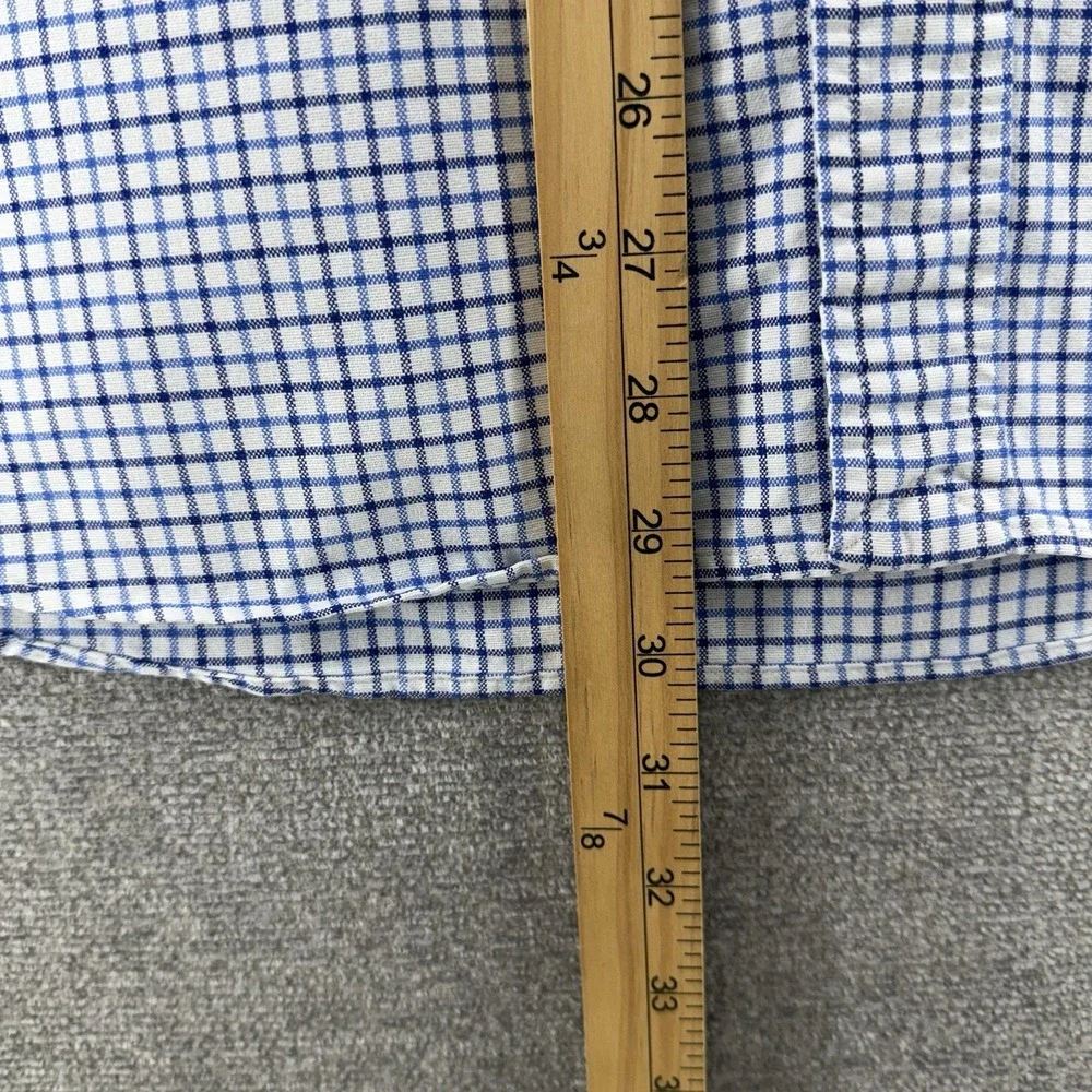 Polo Ralph Lauren Classic Fit Shirt Men Size XL Blue Check Button Up Flesh Pony